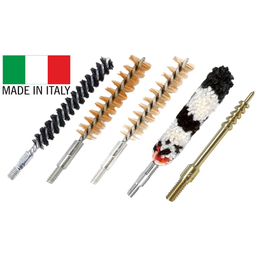 Stil Crin Italian 22LR, 223 Cal Rifle Pistol 5 Piece Bore Brush Set (Brass,Bronze, Nylon, Wool & Jag)
