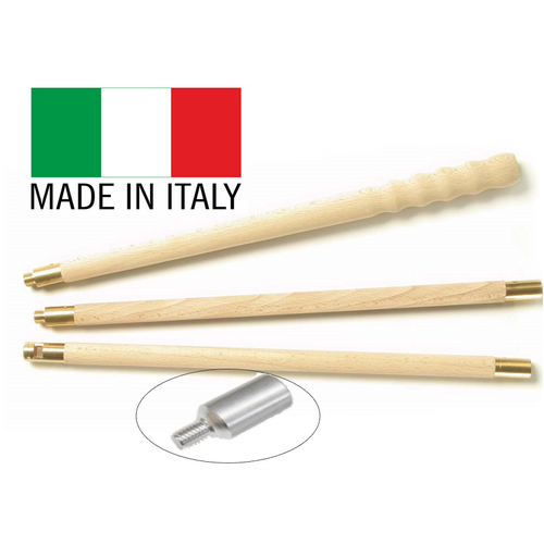 Stil Crin Italian 28" Beechwood 3 Pcs Shotgun Cleaning Rod With Anatomic Handle - SC70B
