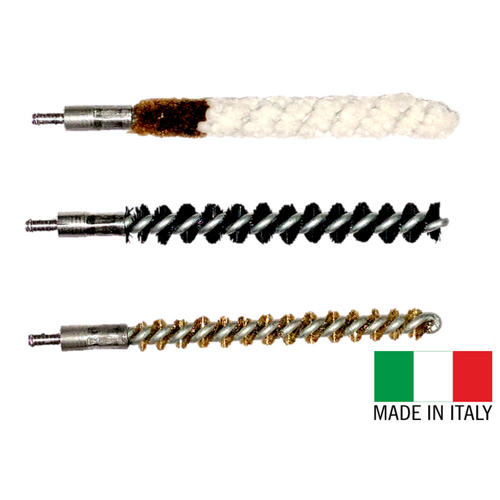 Stil Crin Italian 17 Cal/4.5mm Rifle Pistol 3 Piece Bore Brush Set (Brass, Nylon & Wool)
