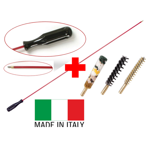 Stil Crin Italian 28" Coated Rifle Cleaning Rod .17 Caliber & 3 Piece Brush Set - SC96AV4USKIT