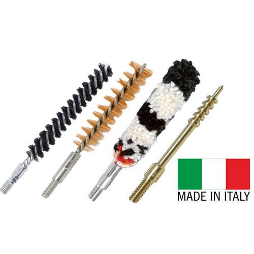 Stil Crin Italian 22LR, 223 Cal Rifle Pistol 4 Piece Bore Brush Set (Bronze, Wool, Nylon & Jag)