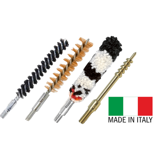 Stil Crin Italian 243 Cal/6mm Rifle Pistol 4 Piece Bore Brush Set (Bronze, Wool, Nylon & Jag)