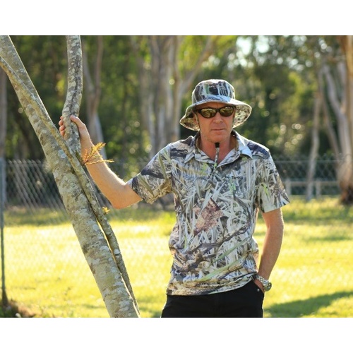 Max-Hunter Koorangie Camo Bamboo Charcoal Polo Shirt XXL - SHIRT-001-XXL