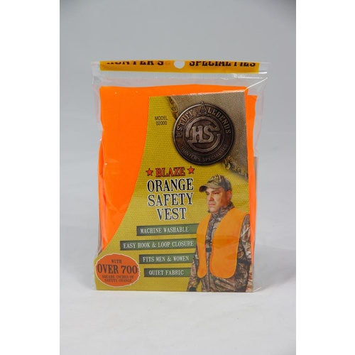 Hunter's Specialties Blaze Orange Adult Safety Vest Super Quiet 02000
