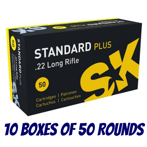 SK 22LR Standard Plus 40gr LRN 500pk - 10 Boxes of 50 Rounds - SK420101