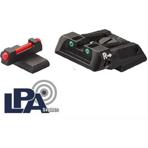  LPA SPF Fiber Optic Adjustable Sight Set H&K P30, P45, SFP9, VP9, VP9 Striker SPF01HK