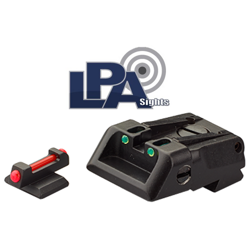 LPA SPF Fiber Optic Adjustable Sight Set for 1911 Kimber - SPF09KI