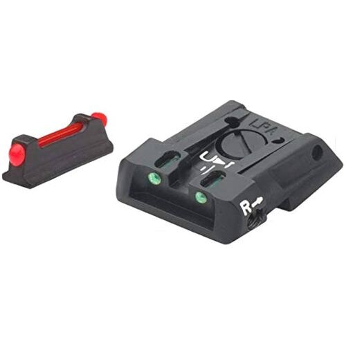 LPA Adjustable Sight Set for Walther PPQ Q5 Match with Fiber Optic - SPF13WA