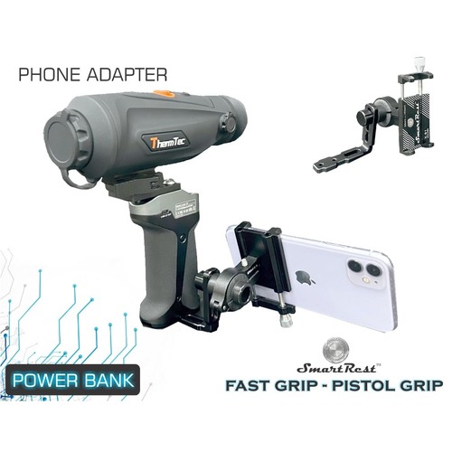 Smart Rest Pistol Grip Power Bank With Phone Mount Included - SRPGB-PH