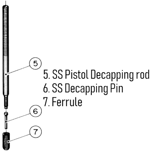 Super Simplex Decapping Rod Complete Spare Part - Pistol