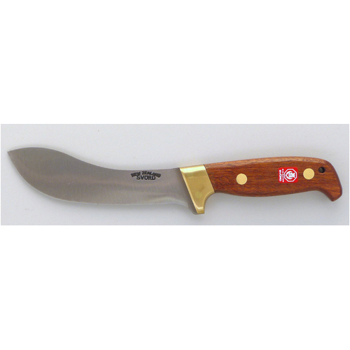 Svord Curved Skinner 5.75" Fixed Blade Knife with Mahogany Handle  - SV677BB