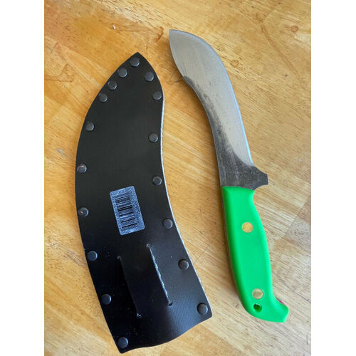 Svord Curved Skinner Knife 5.75" in Green with PVC Sheath  - SV67LG