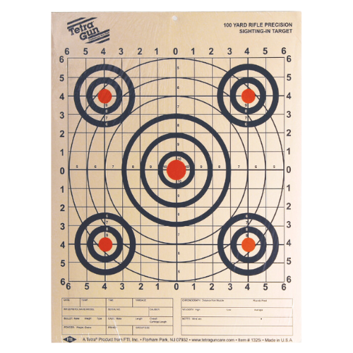 Tetra Paper Target 100Yd Rifle Precision Sighting Target - 1325I