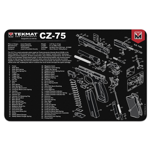 TekMat CZ-75 Gun Cleaning Mat - TEK-R17-CZ75