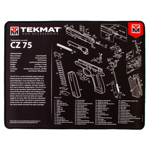 TekMat Ultra 20 CZ-75 Gun Cleaning Mat - TEK-R20-CZ75