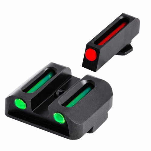 TruGlo Brite Site Fiber Optic Handgun Sight Set For Glock High Pistols - Red Front Green Rear TG131G2