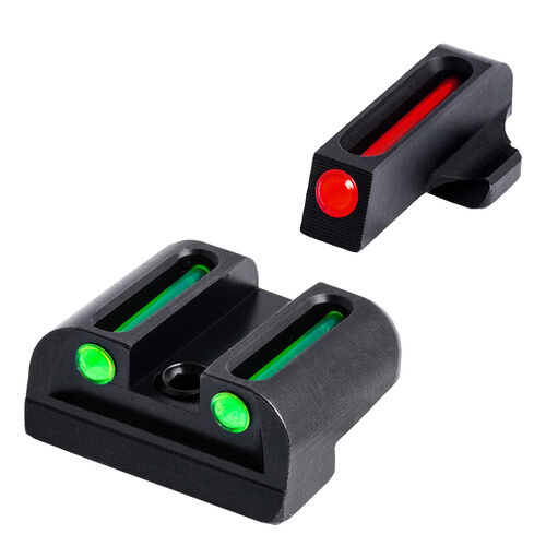 TruGlo Brite Site Fiber Optic Handgun Sight Set For Kimber 1911 - Red Front Green Rear TG131K