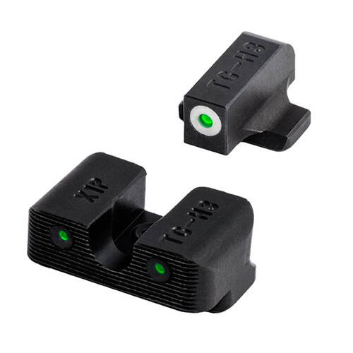 Truglo Tritium Pro Handgun Green Night Sights For Glock Low Mos - Green W/ Orange Outline Glows In The Dark  TG231G1MC