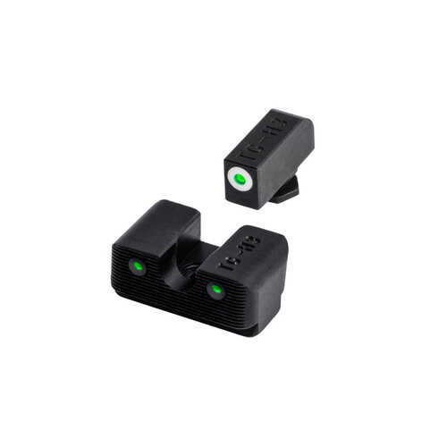 Truglo Tritium Pro Handgun Green Night Sights For Glock Low Pistols - Glows-in-the Dark Fortress Finish  TG231G1W