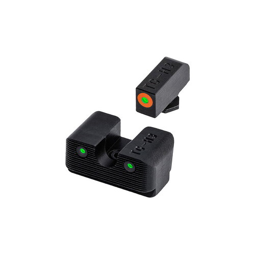 Truglo Tritium Pro Day Night Sight Set For Glock High - Green Front Sight Black Steel  TG231G2C