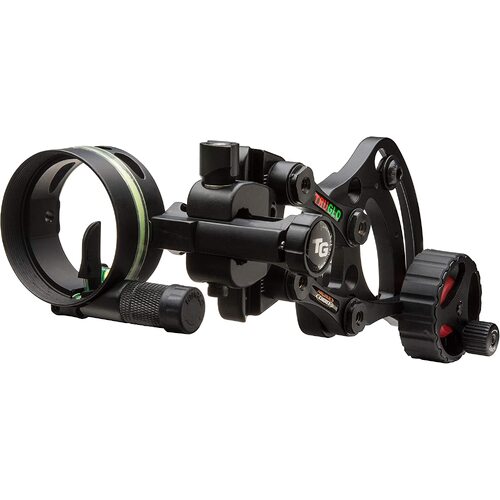 TruGlo Range Rover Series Single-Pin Moving Bow Sight, Black, Left-Handed, .019" Pin, Toolless Micro-Adjustable Windage TG6411BLH
