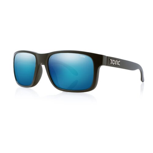 Tonic Mo Matt Black Mirror Blue Sunglasses TMOBLKBLMIRRG2