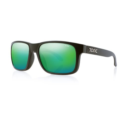 Tonic Mo Matt Black Mirror Green Sunglasses TMOBLKGRNMIRRG2