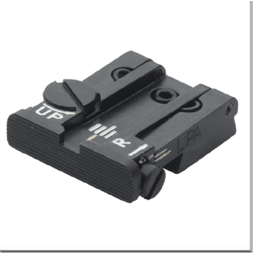 LPA TPU Adjustable Rear Sight - Black Serrated for Ruger Mark II 22Cal TPU22RG07