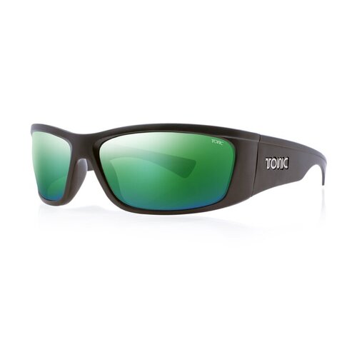 Tonic Shimmer Matt Black Mirror Green Sunglasses TSHIBLKGRNMIRRG2