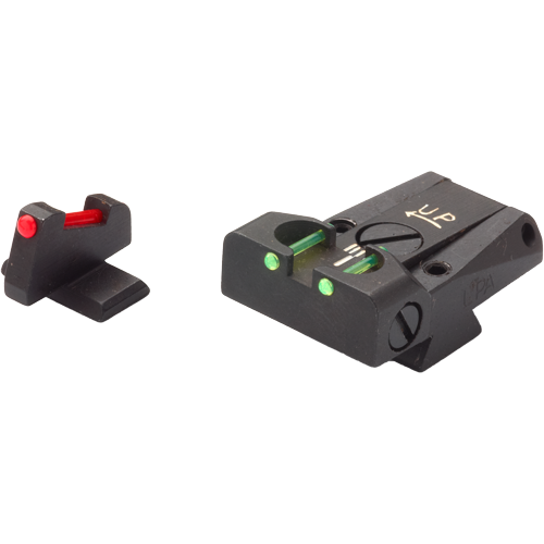 LPA TTF Fiber Optic Adj Sight Set for Browning HP Vig., HP MK3, HP Pract., HP40 S&W - TTF62BN