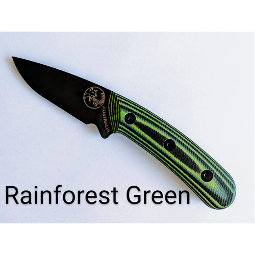 Tassie Tiger Fixed Blade Skinning Knife - Green Handle - TTKAUSG