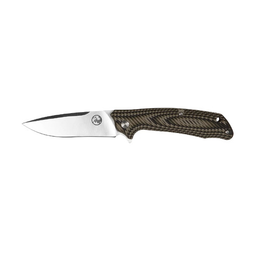 Tassie Tiger Folding Pocket Knife - Green & Tan G10 Handle - TTKDP89FGT