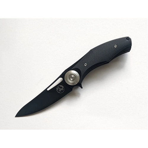 Tassie Tiger Pocket Knife - Black G10 Handle - TTKDP90FAB
