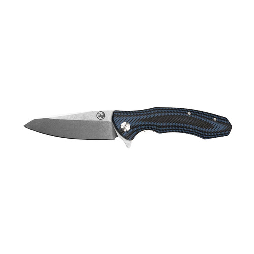 Tassie Tiger Folding Pocket Knife -  Blue & Black G10 Handle - TTKRT93FBB