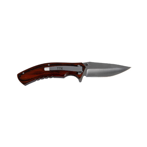 Tassie Tiger EDC Folding Knife - Wood Handle - TTKKUSAWF