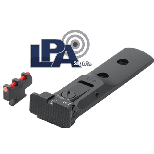 LPA TXT Black Adjustable Rear with Pin Fiber Optic Front Sight Smith & Wesson - TXT0407F1
