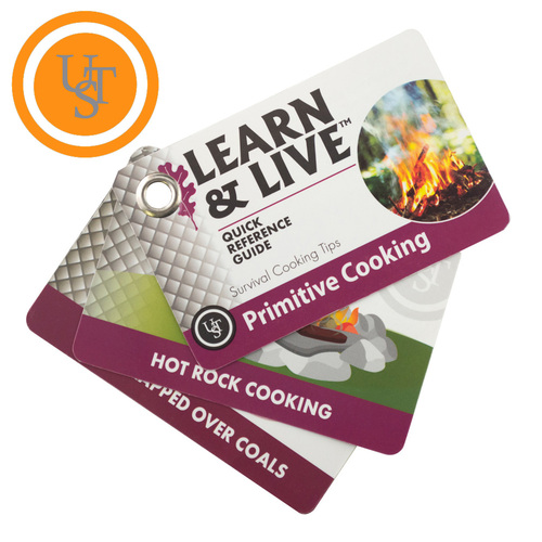 Ultimate Survival UST Live & Learn Primitive Cooking Reference Cards - U-02744