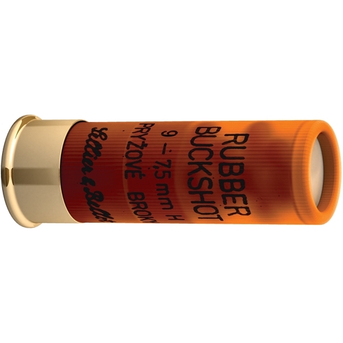 Sellier & Bellot 12 gauge 2⅝” 12x67.5 Rubber Shots 7.5mm 9-shot Ammo 25 Round Pack - V075242