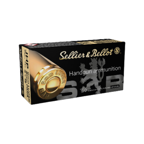 Sellier & Bellot 9mm Luger 115 grain JHP Ammo 50 Round Pack - V310422