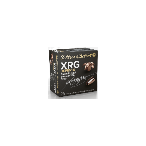 Sellier & Bellot 9mm Luger 100 grain XRG (eXergy) Defense Lead Free Ammo 25 pack - V312452