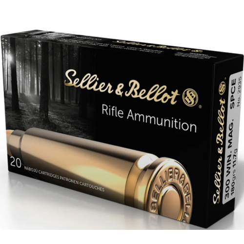 Sellier & Bellot 300 Winchester Magnum 180 grain SPCE Ammo 20 Round Pack - V340852