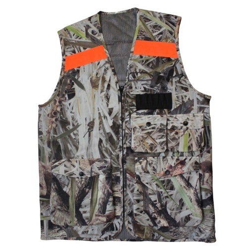 Max-Hunter Koorangie Camo Vest Neon Orange Strip 4 Pocket XXL - VEST-002B-XXL
