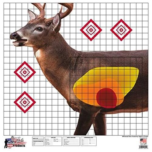 Pro-Shot 25" x 25" Whitetail Deer Sight In Target - 5 Qty. Pack - WDSI-5PK