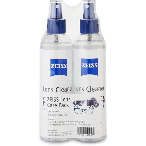 Zeiss Cleaning Spray w/ Microfibre Cloth, 240mL, 2PK - 000000-2390-368