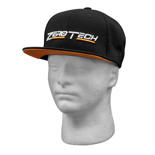 ZeroTech Baller Flat Cap - Black And Orange - ZT-CAP-6
